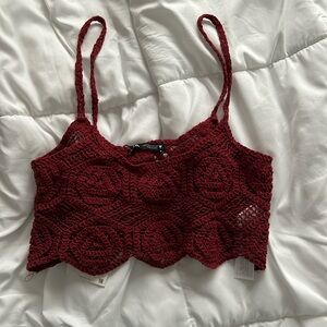 Zara crochet crop top size S with tags.